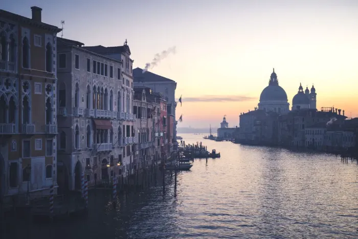 Framed Print : Sunrise near Punta della Dogana, Venice, Veneto, Italy Framed Print : Sunrise near Punta della Dogana, Venice, Veneto, Italy
