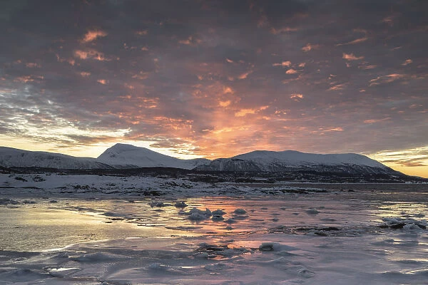 Sunrise near Tromso - Troms county, Europe, Norway