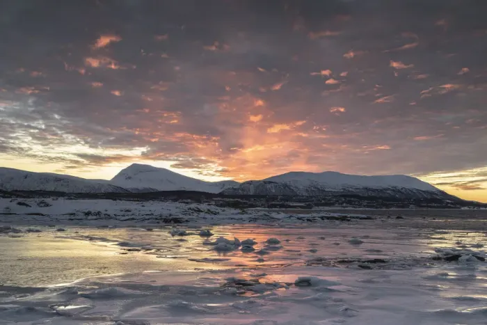 Framed Print : Sunrise near Tromso - Troms county, Europe, Norway Framed Print : Sunrise near Tromso - Troms county, Europe, Norway