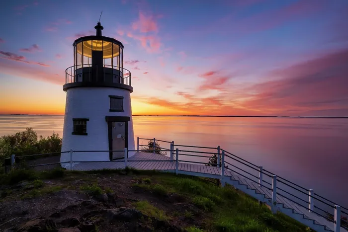 Framed Print : Sunrise from Owl's Head Lighthouse, Owl's Head, Maine, USA Framed Print : Sunrise from Owl's Head Lighthouse, Owl's Head, Maine, USA