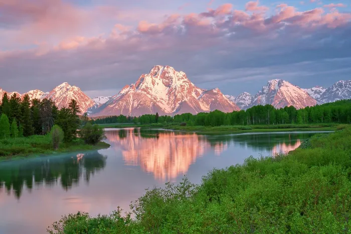Framed Print : Sunrise from Oxbow Bend, Grand Teton National Park, Wyoming, USA Framed Print : Sunrise from Oxbow Bend, Grand Teton National Park, Wyoming, USA