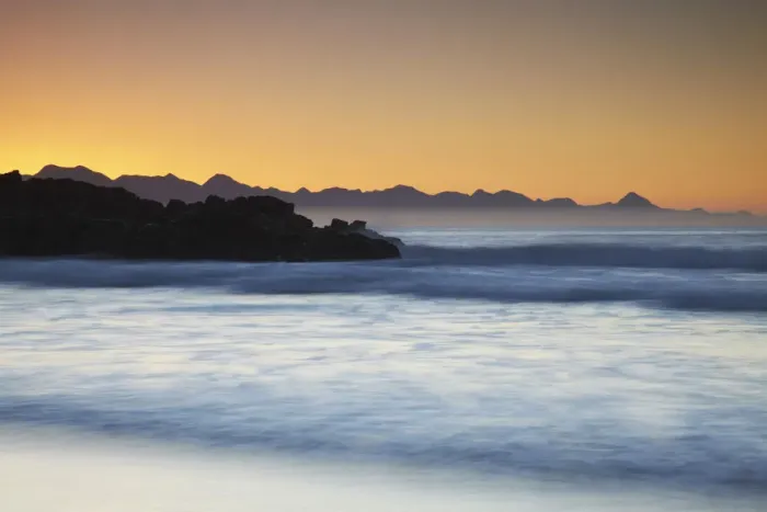 Framed Print : Sunrise on Plettenberg Bay beach, Western Cape, South Africa Framed Print : Sunrise on Plettenberg Bay beach, Western Cape, South Africa