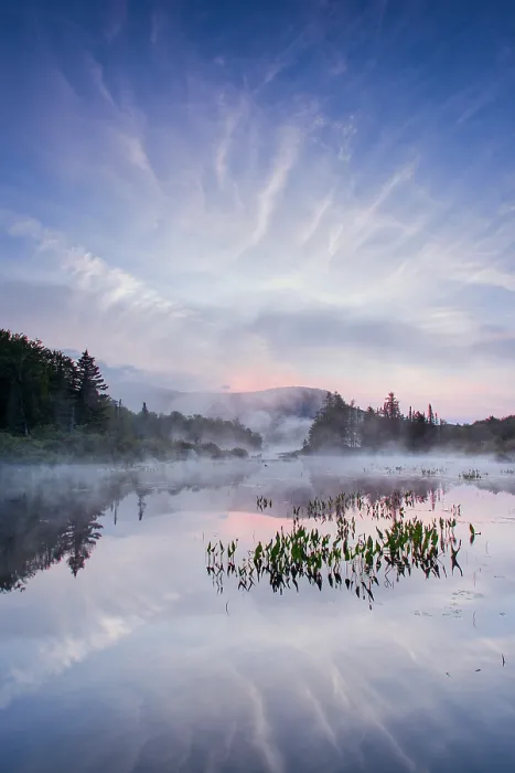 Framed Print : Sunrise relfection at Turtlehead Pond with fog, Green Mountains, Marshfield, Vermont, USA Framed Print : Sunrise relfection at Turtlehead Pond with fog, Green Mountains, Marshfield, Vermont, USA