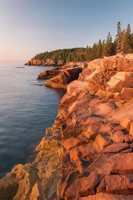 Framed Print : Sunrise along rocky coast of Acadia National Park, Maine, USA Framed Print : Sunrise along rocky coast of Acadia National Park, Maine, USA