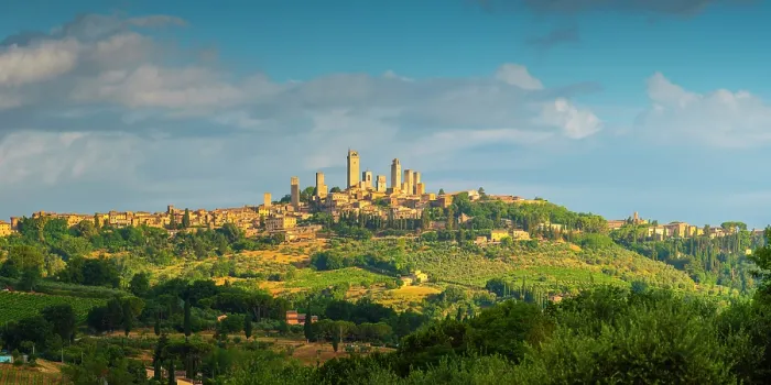 Framed Print : Sunrise over San Gimignano, Siena province, Tuscany, Italy