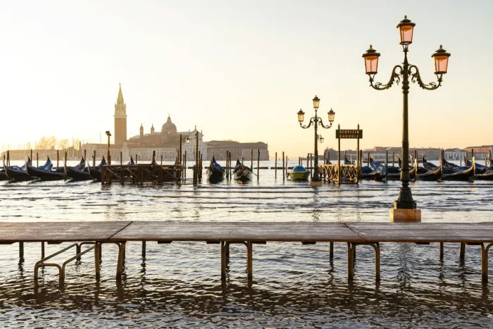 Framed Print : Sunrise in St Mark, view towards San Giorgio Maggiore. Venice, Veneto, Italy Framed Print : Sunrise in St Mark, view towards San Giorgio Maggiore. Venice, Veneto, Italy