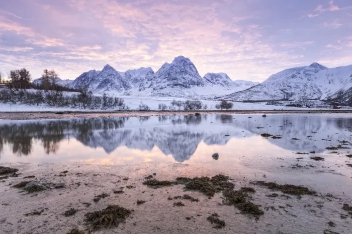 Framed Print : Sunrise in Svensby, Troms county, Norway, Europe Framed Print : Sunrise in Svensby, Troms county, Norway, Europe