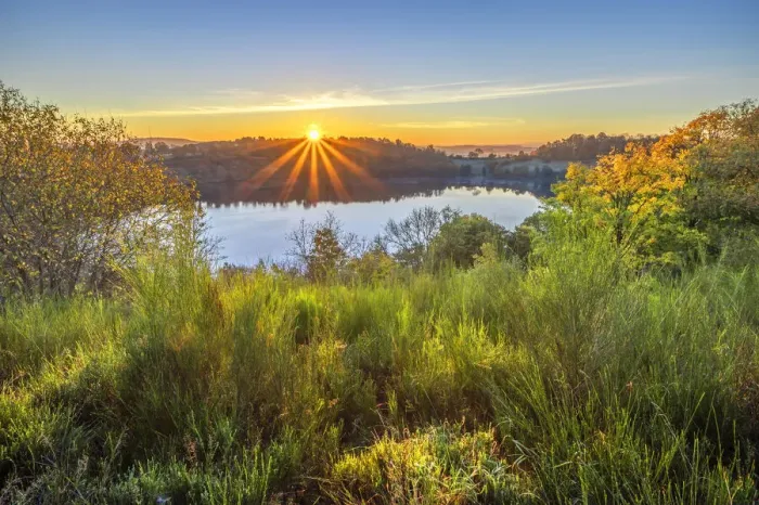 Framed Print : Sunrise at the Weinfelder Maar, Daun, Eifel, Rhineland-Palatinate, Germany Framed Print : Sunrise at the Weinfelder Maar, Daun, Eifel, Rhineland-Palatinate, Germany