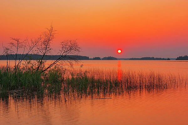 Sunrise on Wekusko Lake Wekusko Falls Provincial Park, Manitoba, Canada