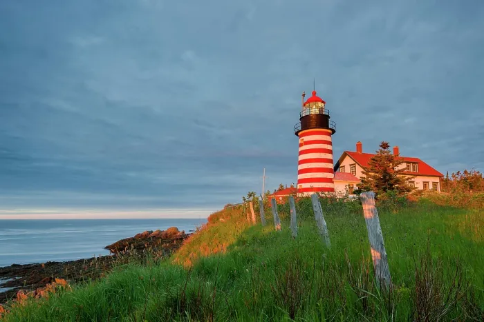 Framed Print : Sunrise over West Quoddy Head Lighthouse, Lubec, Maine, USA Framed Print : Sunrise over West Quoddy Head Lighthouse, Lubec, Maine, USA