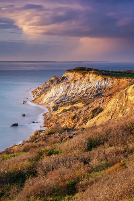 Framed Print : Sunset from Aquinnah Cliffs on Martha's Vineyard, Massachusetts, USA Framed Print : Sunset from Aquinnah Cliffs on Martha's Vineyard, Massachusetts, USA