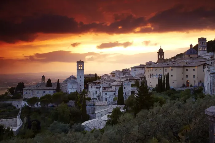 Framed Print : Sunset over Assisi, Umbria, Italy Framed Print : Sunset over Assisi, Umbria, Italy