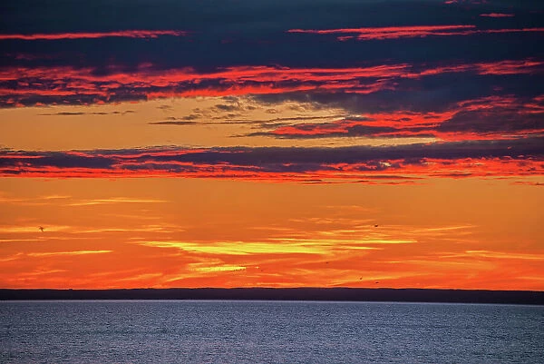 Sunset on the Atlantic Ocean Channel-Port aux Basques, Newfoundland & Labrador, Canada