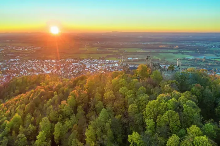 Framed Print : Sunset above Auerbach castle, Bensheim-Auerbach, Hessische Bergstrasse, Odenwald, Hesse, Germany Framed Print : Sunset above Auerbach castle, Bensheim-Auerbach, Hessische Bergstrasse, Odenwald, Hesse, Germany
