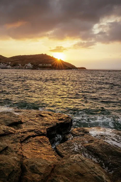 Framed Print : Sunset over Bay, North Kea Island, Greece Framed Print : Sunset over Bay, North Kea Island, Greece