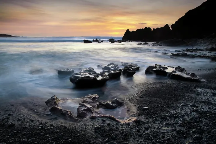 Framed Print : Sunset over the beach and coastline at El Golfo, Lanzarote, Canary Islands, Spain Framed Print : Sunset over the beach and coastline at El Golfo, Lanzarote, Canary Islands, Spain