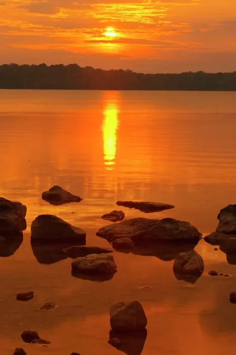 Framed Print : Sunset on Berford Lake Bruce Peninsula, Ontario, Canada