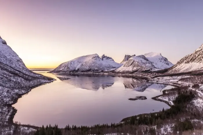 Framed Print : Sunset at Bergsbotn, Berg, Senja, Norway, Europe Framed Print : Sunset at Bergsbotn, Berg, Senja, Norway, Europe