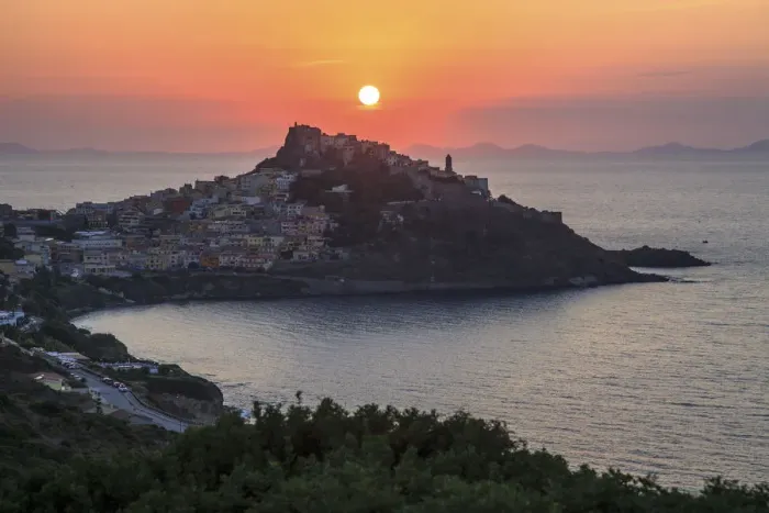 Framed Print : Sunset at Castelsardo, Sardinia, Italy Framed Print : Sunset at Castelsardo, Sardinia, Italy