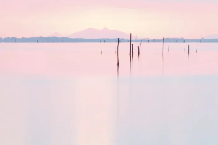 Framed Print : Sunset of the coast of the Isola di Pellestrina, Venice, Veneto, Italy