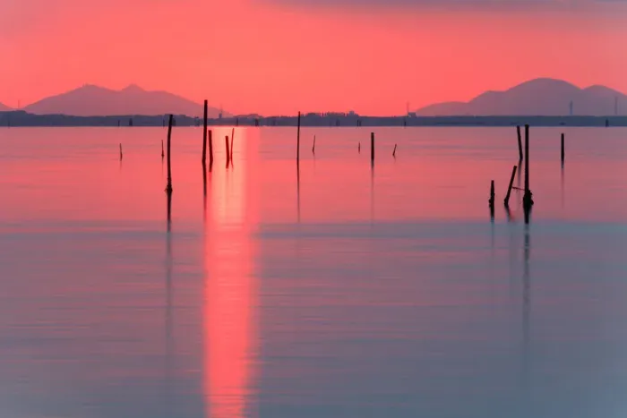 Framed Print : Sunset of the coast of the Isola di Pellestrina, Venice, Veneto, Italy Framed Print : Sunset of the coast of the Isola di Pellestrina, Venice, Veneto, Italy