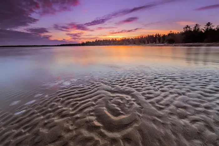 Framed Print : Sunset on Dorcas Bay on Lake Huron, Tobermory, Ontario, Canada Framed Print : Sunset on Dorcas Bay on Lake Huron, Tobermory, Ontario, Canada