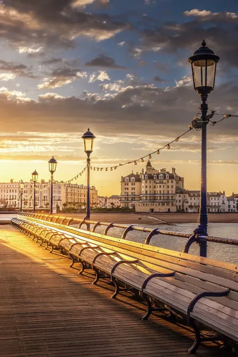 Framed Print : Sunset at Eastbourne Pier, East Sussex, England Framed Print : Sunset at Eastbourne Pier, East Sussex, England