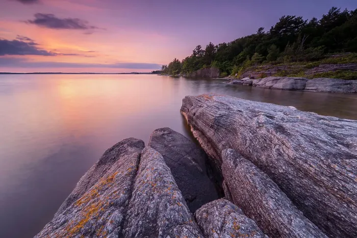 Framed Print : Sunset on Georgian Bay, Parry Sound, Ontario, Canada Framed Print : Sunset on Georgian Bay, Parry Sound, Ontario, Canada