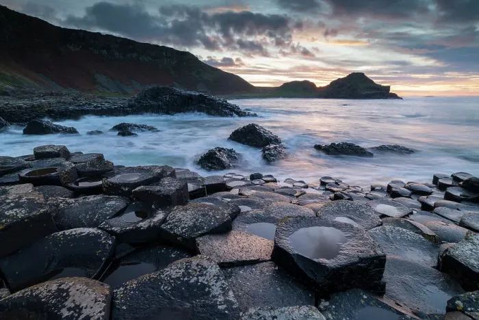 Framed Print : Sunset over the Giant's Causeway World Heritage Site on the Causeway Coast, Bushmills, County Antrim, Northern Ireland. Autumn (November) 2022 Framed Print : Sunset over the Giant's Causeway World Heritage Site on the Causeway Coast, Bushmills, County Antrim, Northern Ireland. Autumn (November) 2022