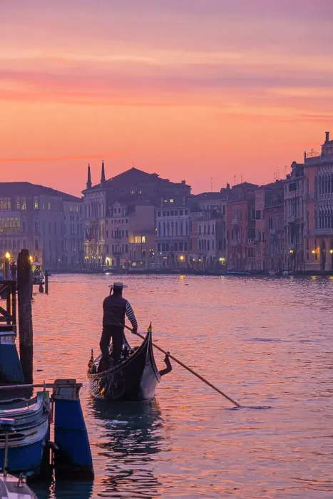 Framed Print : Sunset and gondolas on the Grand Canal, Venice, Veneto, Italy Framed Print : Sunset and gondolas on the Grand Canal, Venice, Veneto, Italy