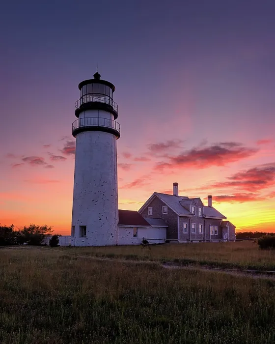 Framed Print : Sunset from Highland Lighthouse on Cape Cod, North Truro, Massachusetts, USA Framed Print : Sunset from Highland Lighthouse on Cape Cod, North Truro, Massachusetts, USA