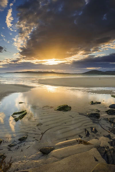Sunset Over Horgabost Beach, Isle of Harris, Outer Hebrides, Scotland