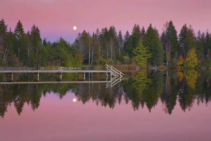 Framed Print : Sunset impression at full moon - Germany, Bavaria, Upper Bavaria, Bad Tolz-Wolfratshausen Framed Print : Sunset impression at full moon - Germany, Bavaria, Upper Bavaria, Bad Tolz-Wolfratshausen