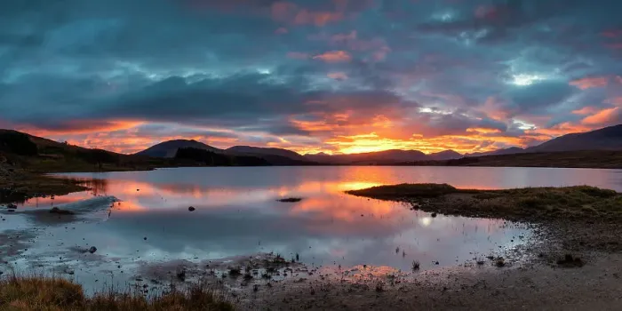 Framed Print : Sunset over Loch Tulla, Argyll & Bute, Scotland Framed Print : Sunset over Loch Tulla, Argyll & Bute, Scotland
