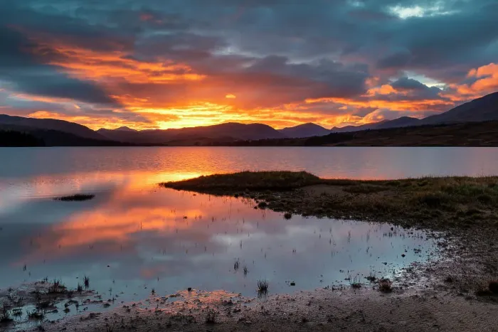 Framed Print : Sunset over Loch Tulla, Argyll & Bute, Scotland Framed Print : Sunset over Loch Tulla, Argyll & Bute, Scotland