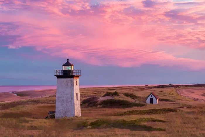Framed Print : Sunset at Long Point Lighthouse on Cape Cod, Provincetown, Massachusetts, USA Framed Print : Sunset at Long Point Lighthouse on Cape Cod, Provincetown, Massachusetts, USA