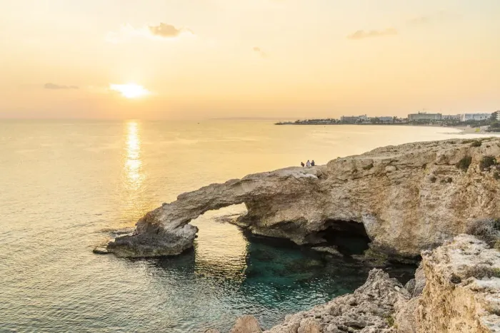 Framed Print : Sunset over the Love Bridge in Ayia Napa, Famagusta District, Cyprus Framed Print : Sunset over the Love Bridge in Ayia Napa, Famagusta District, Cyprus