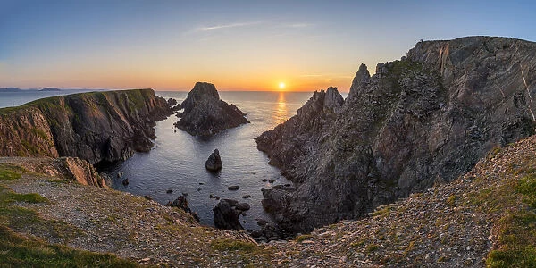 Sunset at Malin Head (most Northerly point in Ireland), County Donegal, Ireland