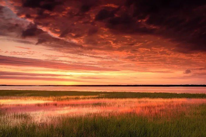 Framed Print : Sunset from marsh at Fort Hill with reflection, Cape Cod, Eastham, Massachusetts, USA Framed Print : Sunset from marsh at Fort Hill with reflection, Cape Cod, Eastham, Massachusetts, USA