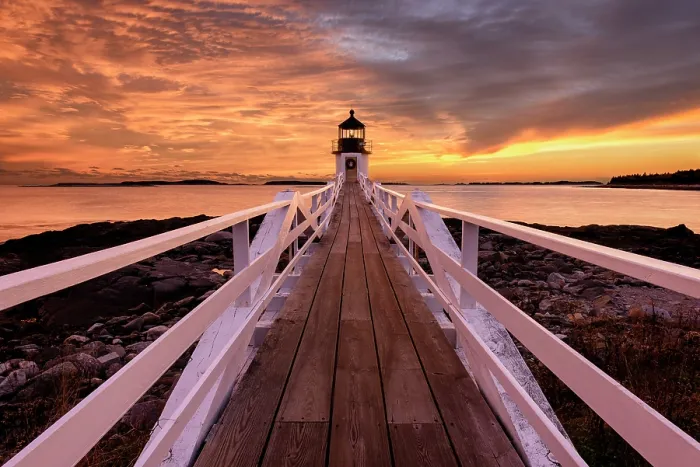 Framed Print : Sunset at Marshall Point Lighthouse, Port Clyde, Maine, USA Framed Print : Sunset at Marshall Point Lighthouse, Port Clyde, Maine, USA