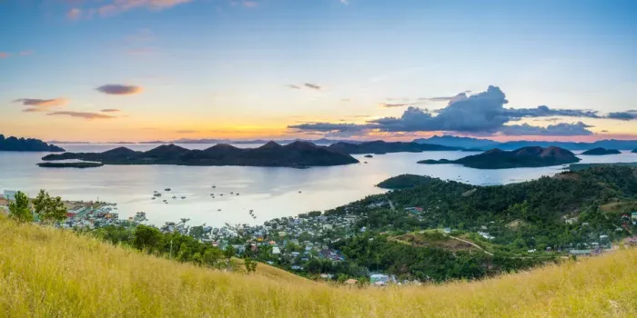 Framed Print : Sunset from Mount Tapyas View Deck over the Calamian Islands, Busuanga Island, Palawan Framed Print : Sunset from Mount Tapyas View Deck over the Calamian Islands, Busuanga Island, Palawan