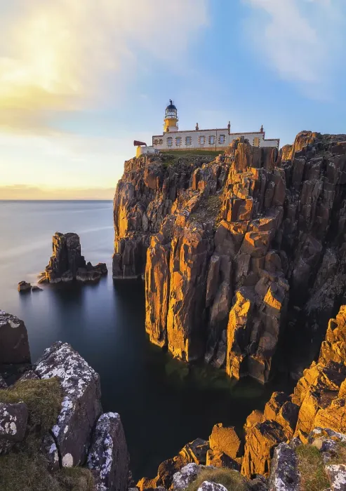 Framed Print : Sunset at Neist Point lighthouse, Isle of Skye, Inner Hebrides, Highlands, Scotland, United Kingdom Framed Print : Sunset at Neist Point lighthouse, Isle of Skye, Inner Hebrides, Highlands, Scotland, United Kingdom