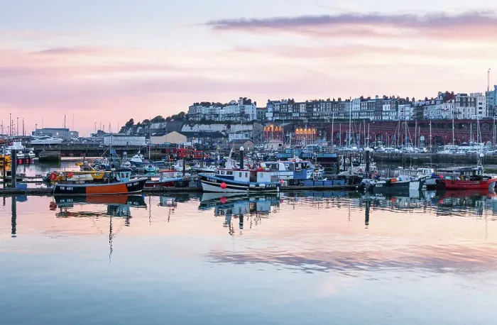 Framed Print : Sunset over Ramsgate Royal Harbour Marina, the only Royal harbour in the country, Kent, England Framed Print : Sunset over Ramsgate Royal Harbour Marina, the only Royal harbour in the country, Kent, England