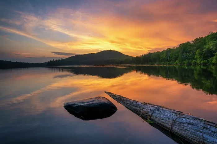 Framed Print : Sunset reflection on Kettle Pond, Groton State Forest, Vermont, USA Framed Print : Sunset reflection on Kettle Pond, Groton State Forest, Vermont, USA