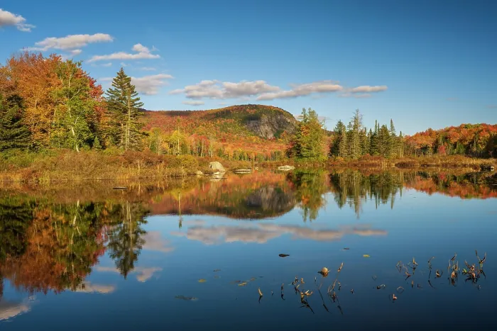 Framed Print : Sunset reflection on Turtlehead Pond, Green Mountains, Marshfield, Vermont, USA Framed Print : Sunset reflection on Turtlehead Pond, Green Mountains, Marshfield, Vermont, USA