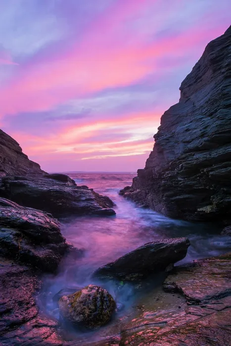 Framed Print : Sunset on the rocks at Beavertail State Park, Jamestown, Rhode Island, USA Framed Print : Sunset on the rocks at Beavertail State Park, Jamestown, Rhode Island, USA