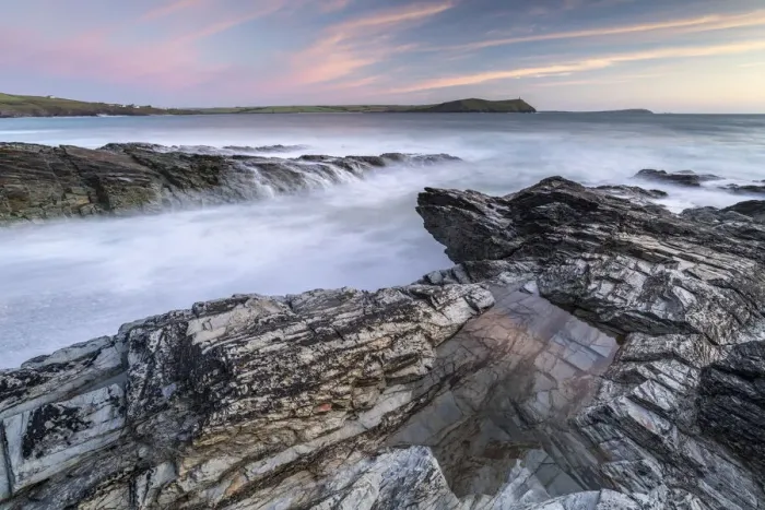 Framed Print : Sunset over the rugged shores of North Cornwall, England. Summer (June) 2021 Framed Print : Sunset over the rugged shores of North Cornwall, England. Summer (June) 2021
