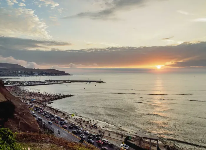 Framed Print : Sunset seen from Barranco District, Lima, Peru Framed Print : Sunset seen from Barranco District, Lima, Peru