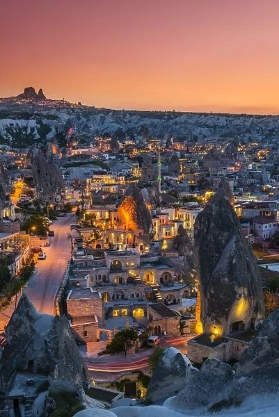 Sunset view over Goreme, Cappadocia, Turkey