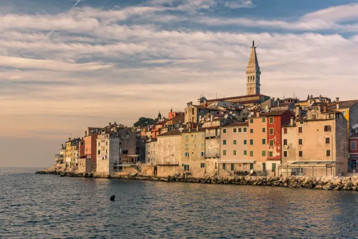 Framed Print : Sunset view of Rovinj - Rovigno, Istria, Croatia